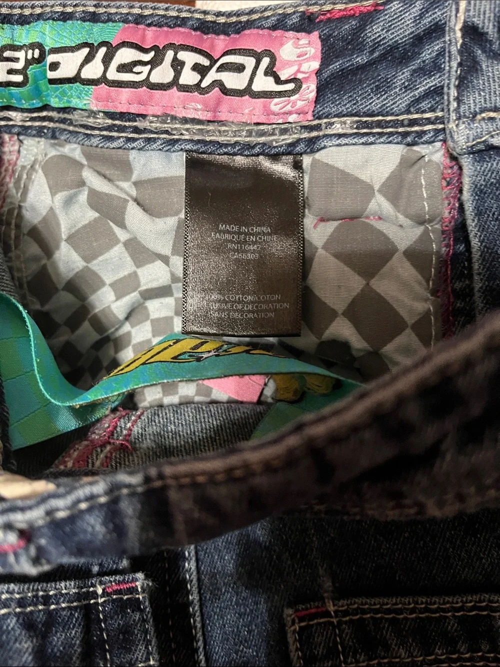 Alab Expand Your Mind Denim Long Star Skater Shorts Size 2